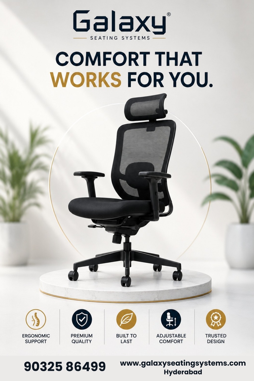 Affordable Ergonomic Office Chairs with Warranty Hyderabad