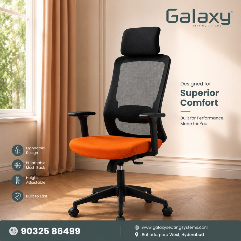 Ergonomic Office Chairs for Long Working Hours in Hyderabad