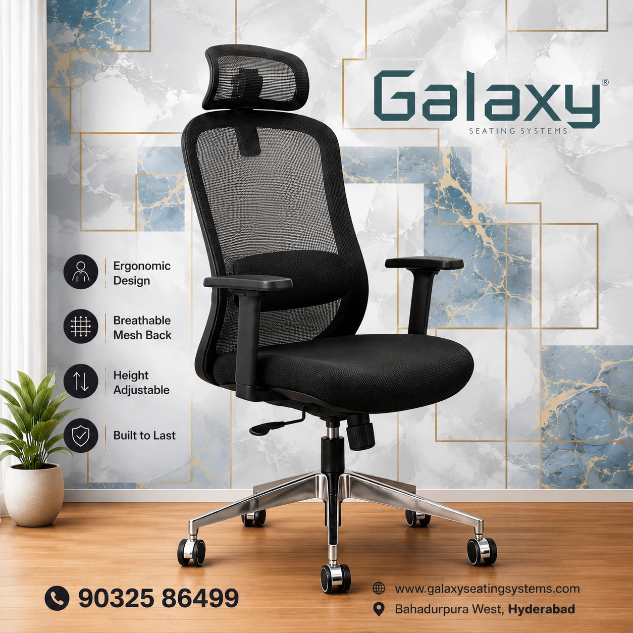 Modern Office Chairs in Hyderabad | Galaxy Seating Systems