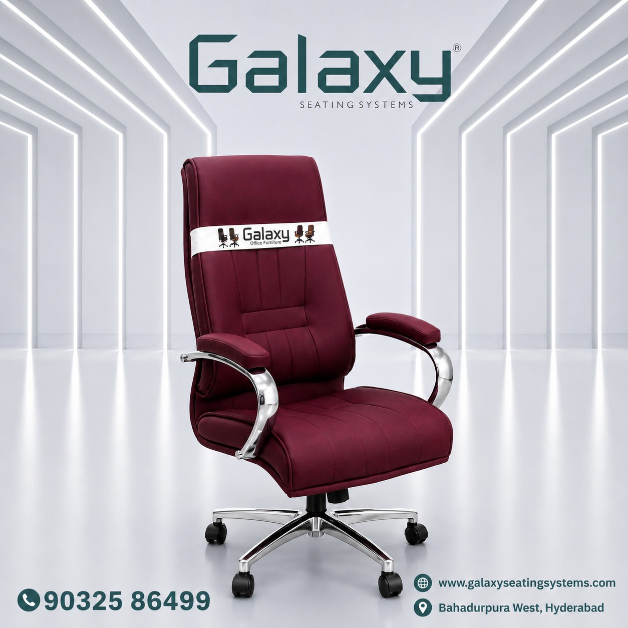 Premium Office Chairs for Corporate Offices Hyderabad | Galaxy Seating Systems