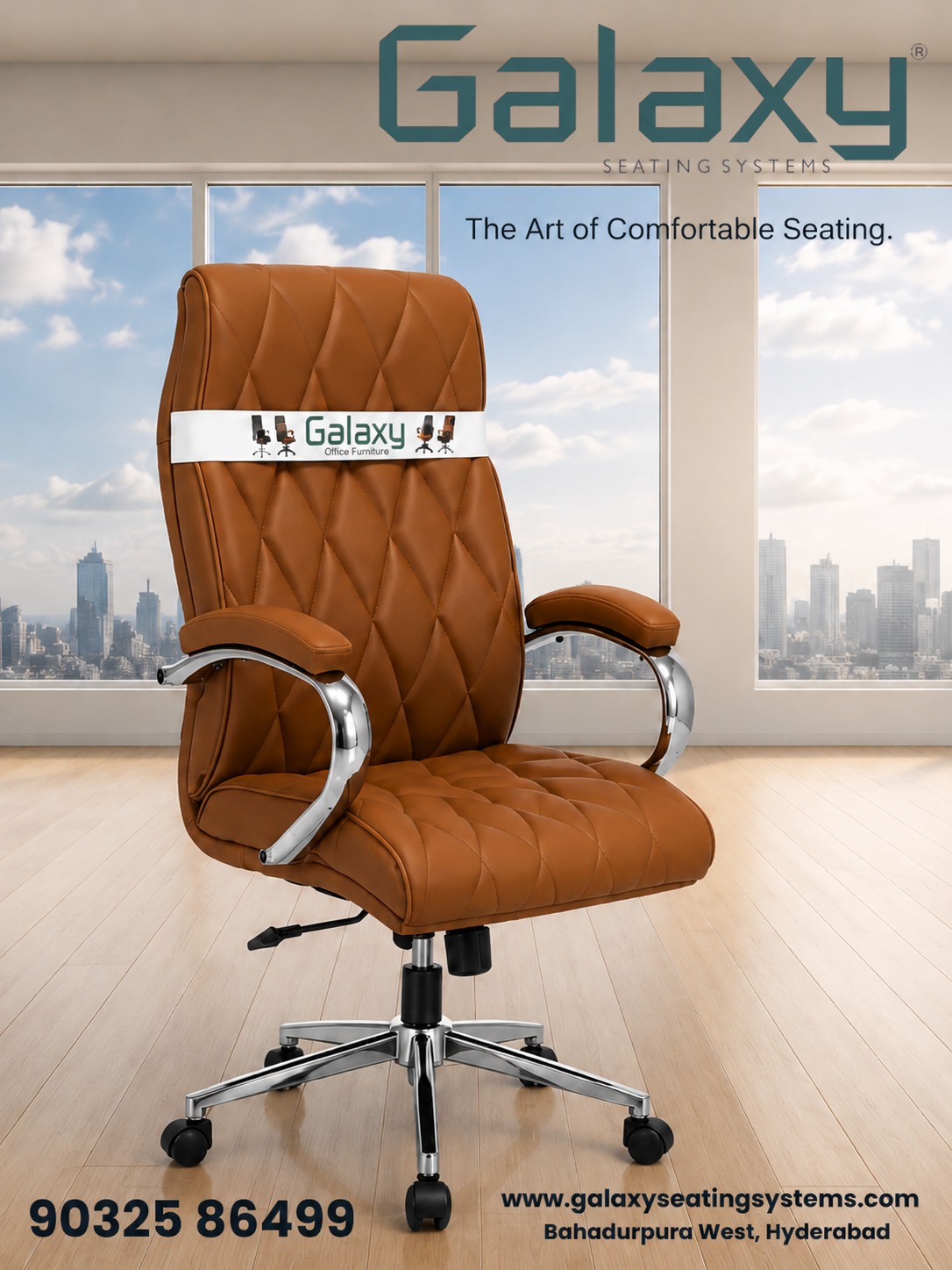 Adjustable Office Chairs for Workstations Hyderabad | Galaxy Seating Systems