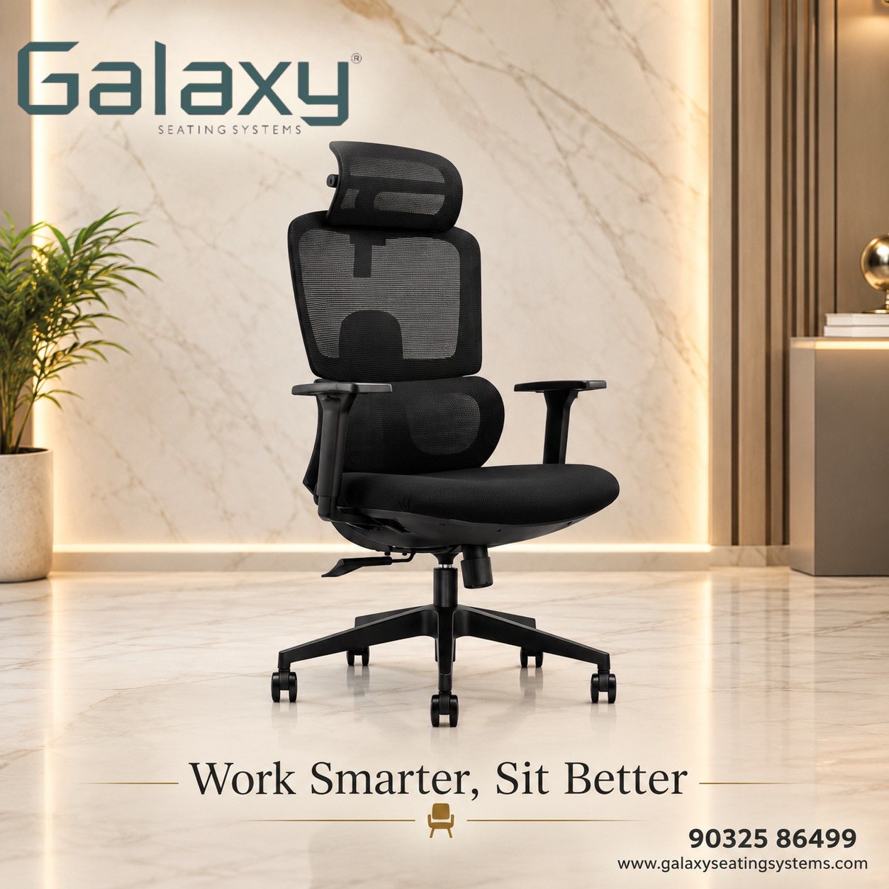 Ergonomic Office Chairs in Hyderabad | Galaxy Seating Systems
