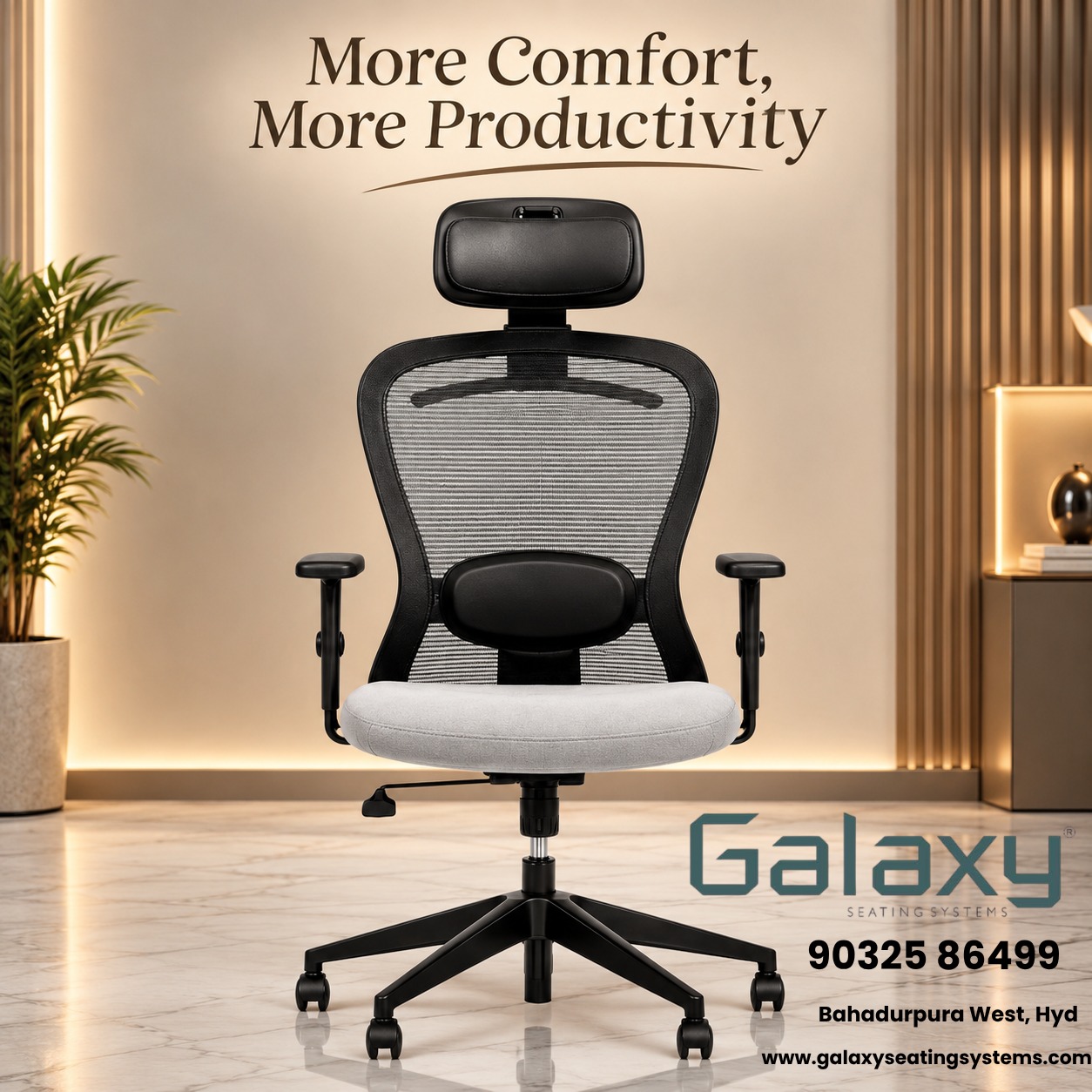 Best Office Chairs for Long Working Hours in Hyderabad | Galaxy Seating Systems