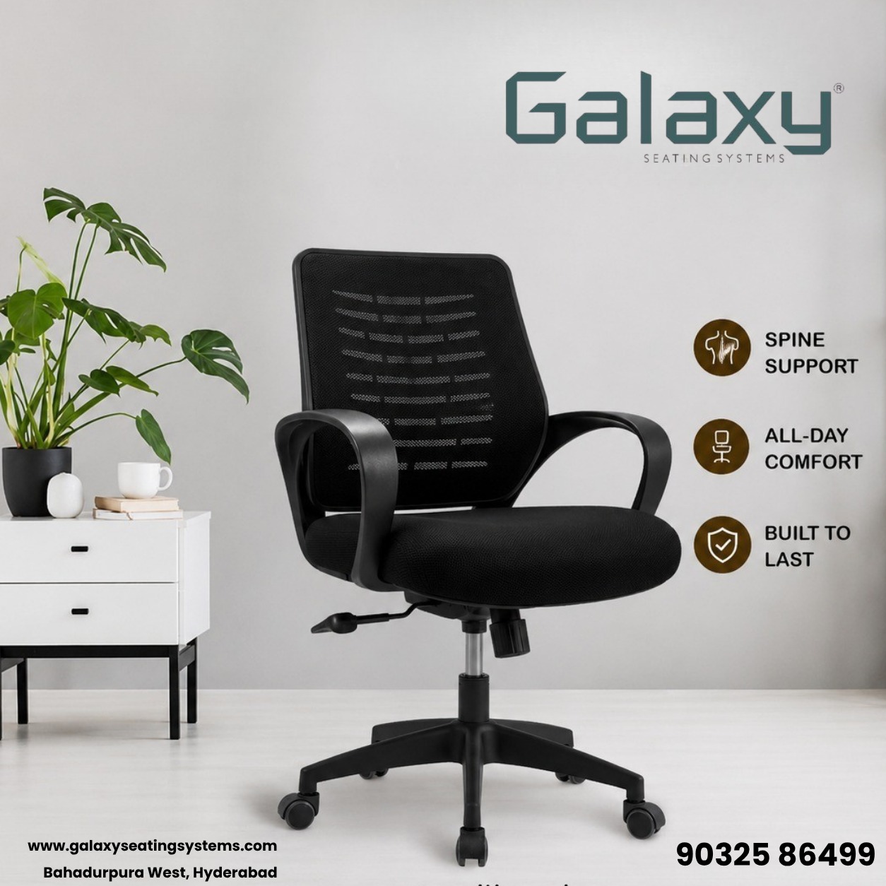 Best Office Chairs for Long Working Hours in Hyderabad | Galaxy Seating Systems