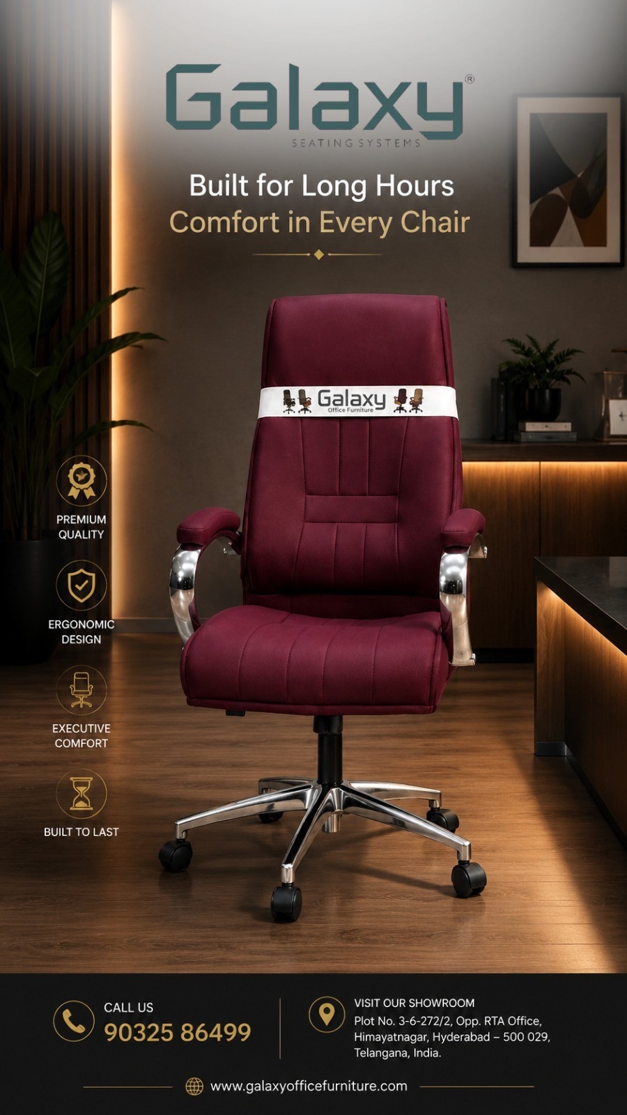 Best Office Chairs Wholesale in Hyderabad | Galaxy Seating Systems